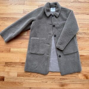 Zara Taupe Sherpa Girls Jacket or Women’s petite xxs